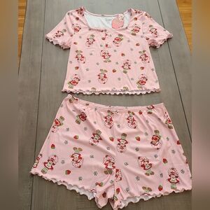 Strawberry Shortcake Pink Women's Pajama Set - size Large